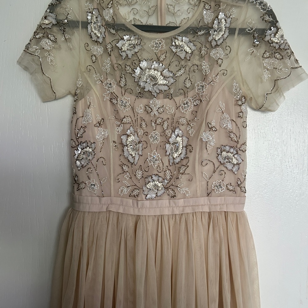 BHLDN Embroidered Cream Dress
